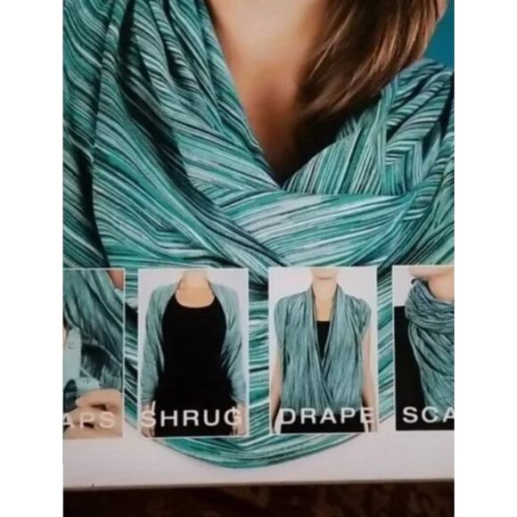 Champion Lightweight Circle Snap Scarf Wrap Blue - Picture 5 of 10